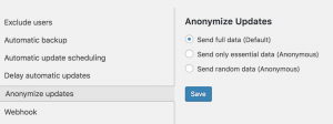 Anonymize Updates
