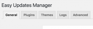 Easy Updates Manager Tabs