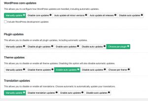 Easy Updates Manager Options